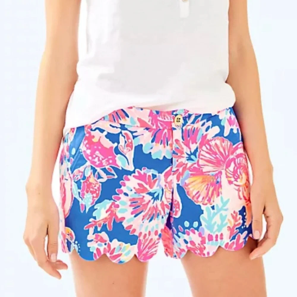 Lilly Pulitzer Women’s Buttercup Stretch Cotton Shorts Size 10 - Picture 1 of 8